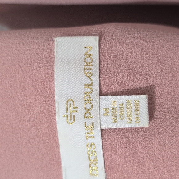 Dress The Population Midi Dress Blush Pink Wendy Sleeveless Plunging Ruffle Hem - Picture 10 of 14